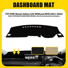 Load image into Gallery viewer, Non-Slip Dash Mat For Haval Jolion LUX Premium Without HUD 2021-2024 Black