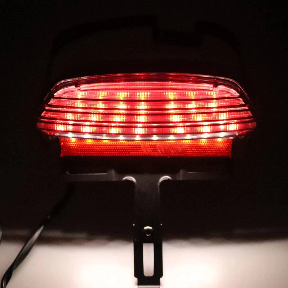 Tri-Bar Fender Rear Brake Tail Light Fits For Harley Dyna FXDF Fat Bob 2008-2013