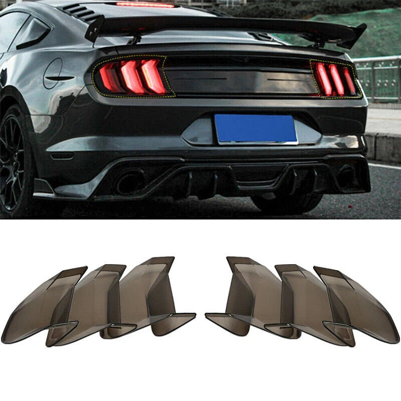 6Pcs Car Stealth Look Rear Bumper Tail Light Cover For Ford for Mustang 18-19 ST