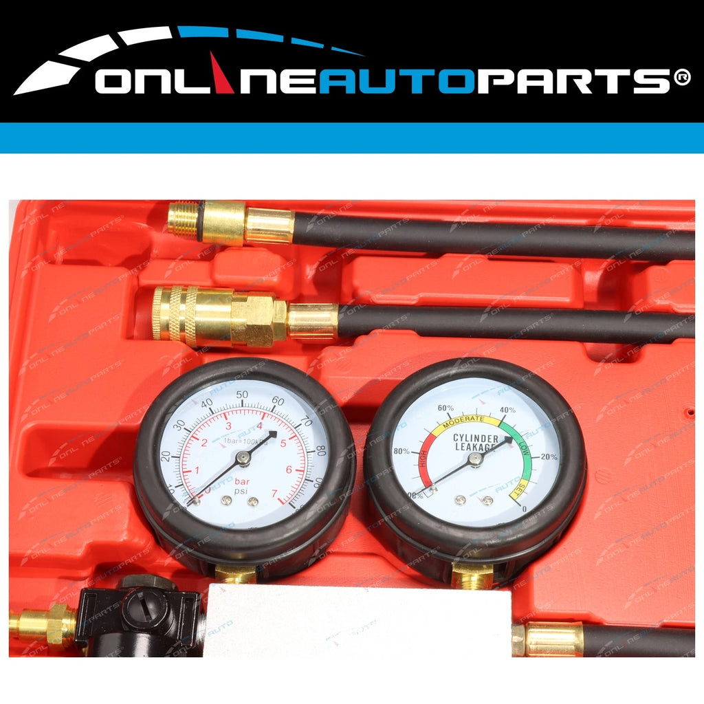 Leak Down Engine Cylinder Head Leakage Detector Tester Tool Kit Car Truck Auto