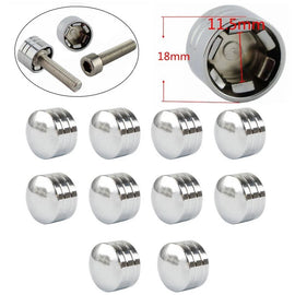 Chrome Motorcycle 11.5mm Inner Schrauben Bolt Topper Caps Cover For Harley XL883