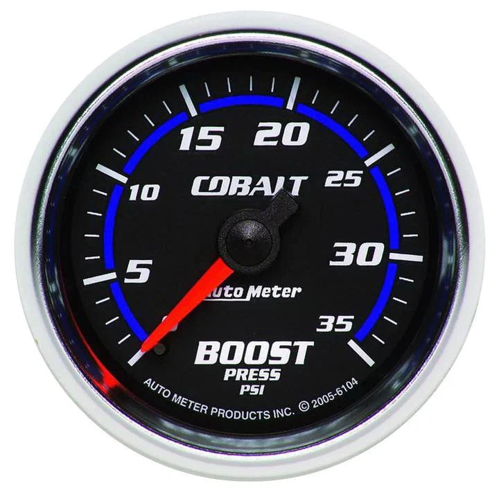 Autometer Cobalt 2-1/16in Boost Gauge 0-35 PSI Mechanical AU6104