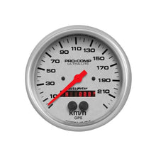 Load image into Gallery viewer, Autometer Ultra-Lite 5in Speedo Gauge 225KPH Internal GPS Antenna AU4481-M