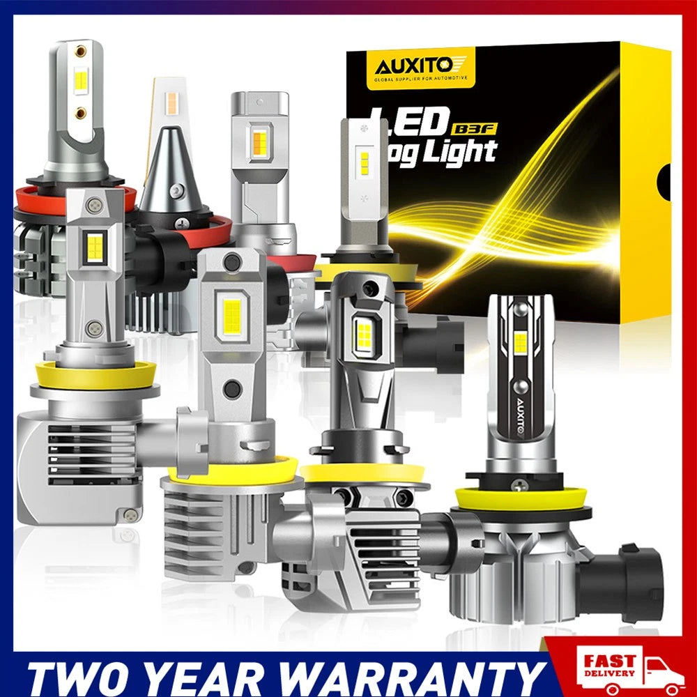 Pair H11/H8/H9 LED Headlight Kit Bulb 30W Bulb Globe Hi/Low Amber White AUXITO