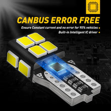 Load image into Gallery viewer, 2x AUXITO T10 W5W LED Interior Number Wedge Light Globes Plate 6500K Error Free