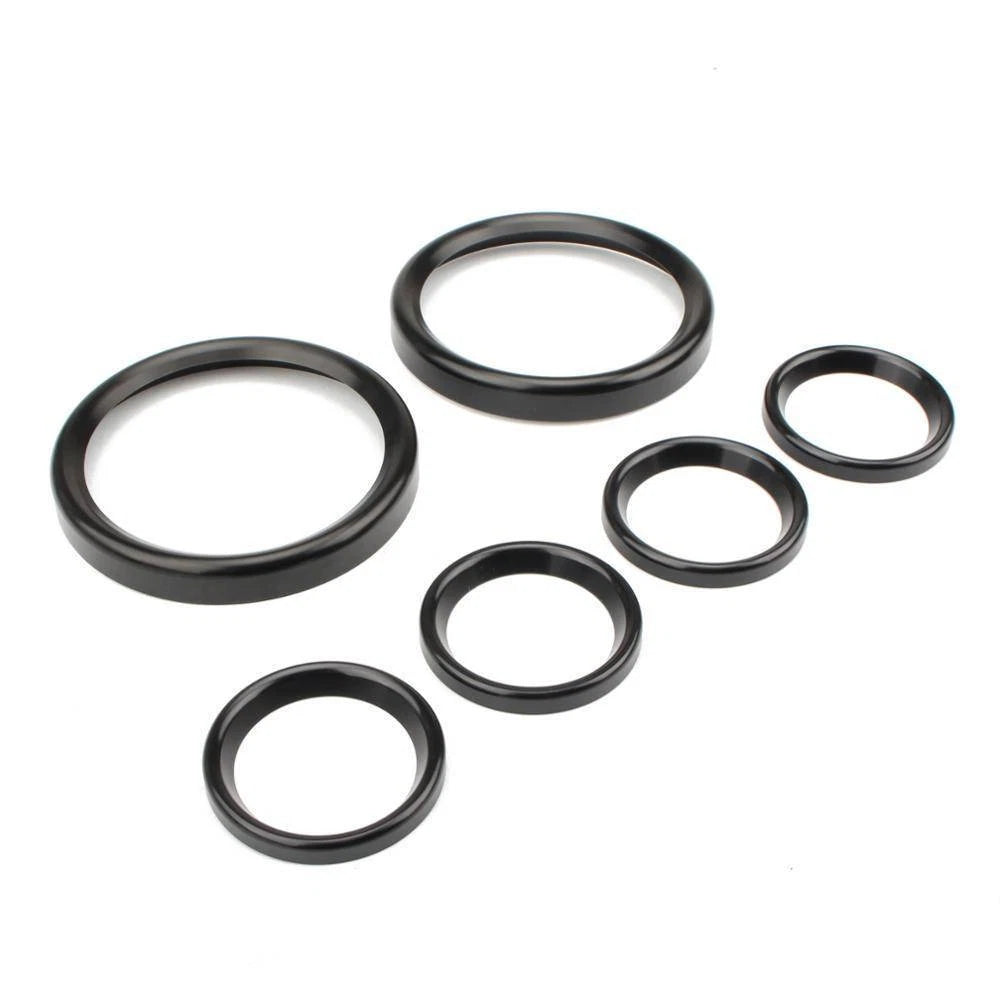 6 X Instrument Board Burst Gauge Bezel Set For Harley Electra Glide Classic FL S
