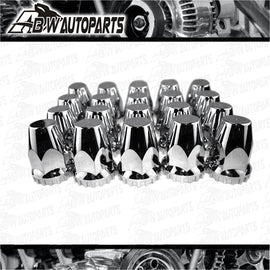 For Kenworth Freightliner Western Star Chromed Lug Nut Covers Screw On 32/33mm