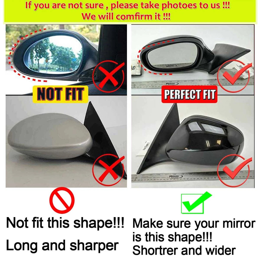 2x For BMW E90 E91 2008-11 LCI Carbon Fiber Look M3 Style Side Mirror Cover Cap