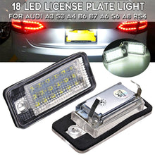 Load image into Gallery viewer, 2Pcs LED License Plate Light Lamp For Audi A3 S3 A4 S4 A6 C6 A8 S8 Q7 RS4 RS6 ST