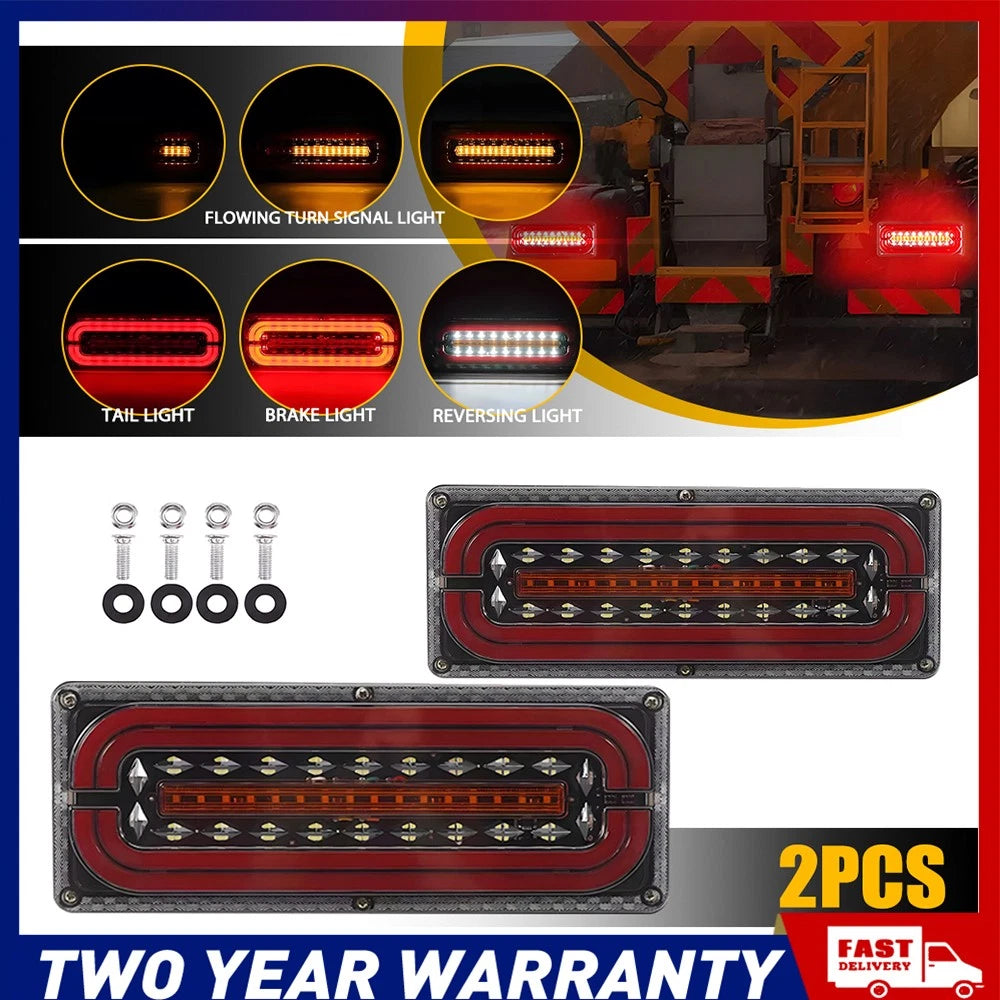 2/4/8x LED Tail Lights Sequential Indicator Trailer Ute Caravan Truck Stop NEWA