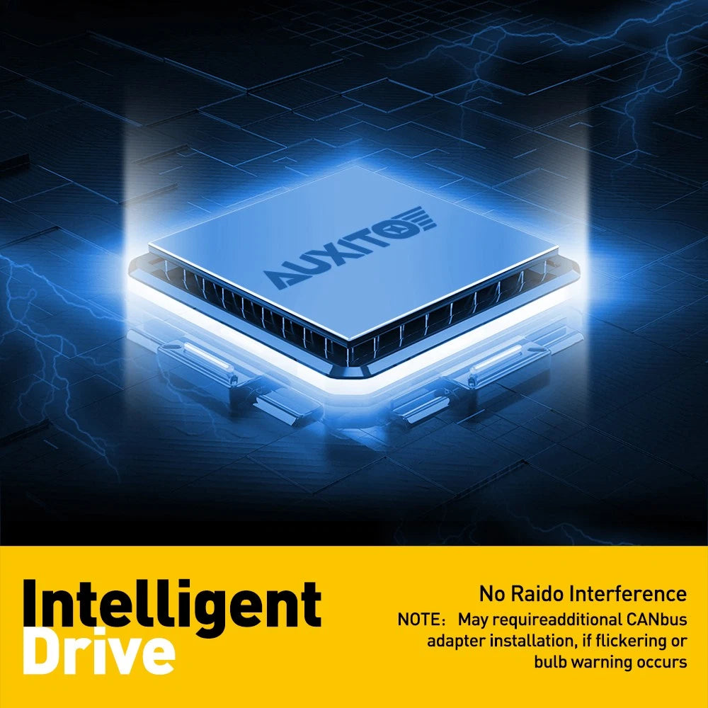 AUXITO H1 LED White 6000k Car Headlight Bulbs Globes Light Lamp Bulbs 16000LM