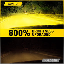 Load image into Gallery viewer, AUXITO Pair H4 Headlight White Amber Globe Light LED Bulbs Low Hi Beam 30000LM