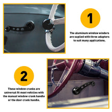 Load image into Gallery viewer, Pair Aluminum Manual Billet Car Window Crank Handle Winder Lever Kit Universal