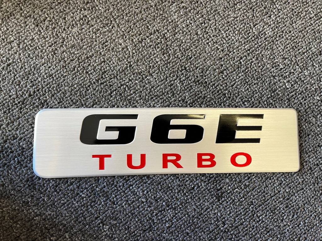Aluminium G6E Turbo Air Intake Box Plate Badge For BA BF FG Series