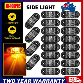 10-100X LED Clearance Lights Side Marker Amber Red Indicators Trailer Lamp NEWA