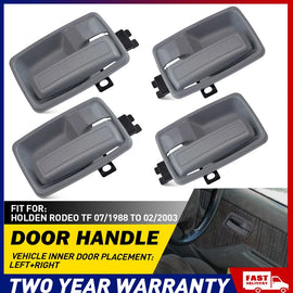 4X Front Rear LH+RH Inner Side Door Handle For Holden Rodeo TF 1988-2002 Grey