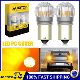 2x 12V 1156 BA15S LED Bulb Motorcycle Turn Signal Light Amber 6000K 300%+ Bright