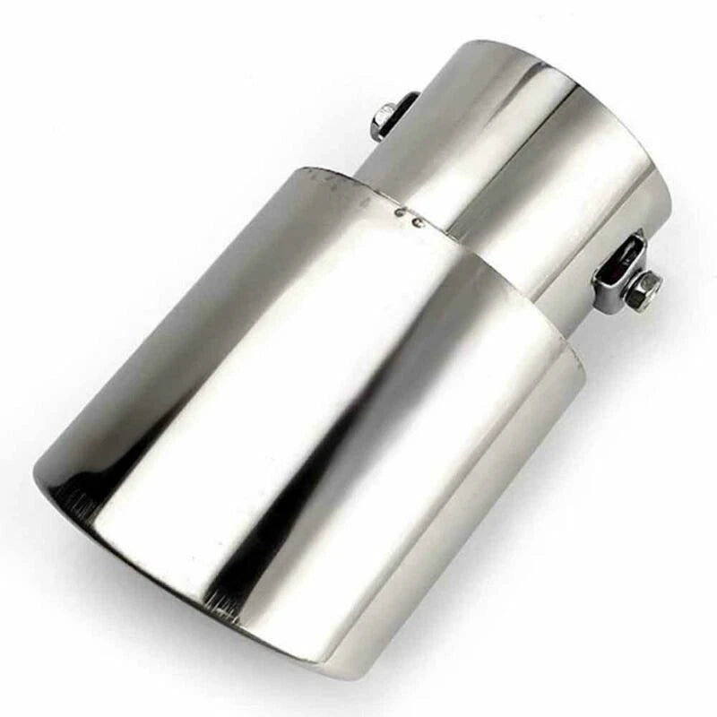 Universal Exhaust Tip Ends Chrome Straight Tail Pipe Cover 62mm Sport Trim ST
