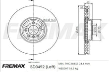 Load image into Gallery viewer, Fremax High Carbon Front LEFT and RIGHT Brake Disc Rotor for BMW X5M X6M F85 F86