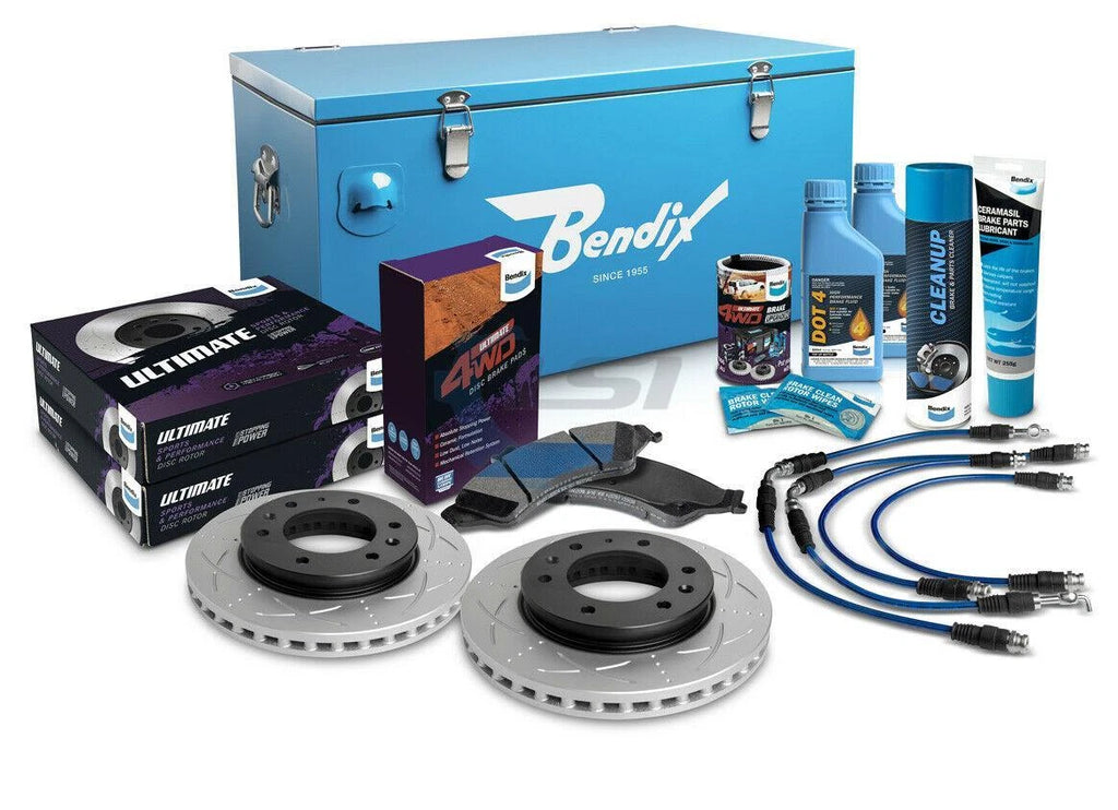 Bendix Ultimate 4x4 Brake Upgrade Kit Front (Suits 2" Lift) U4WD-BUK9+2