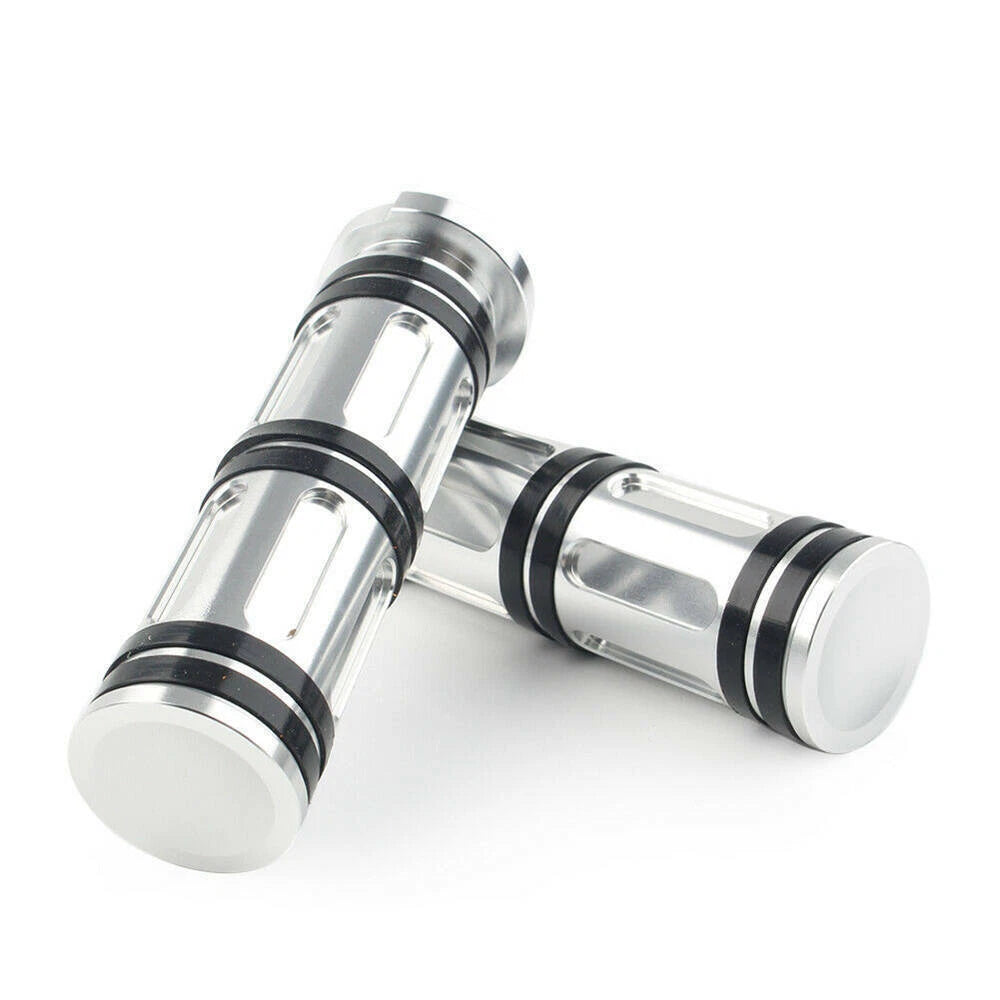 Chrome 1" Motorcycle Handlebar Hand Grips For Harley Sportster Cruiser Custom ST