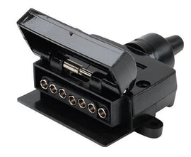 Trailer Caravan Camper 7 Pin Flat In-Line Plastic Socket ADR Approved TS7FB