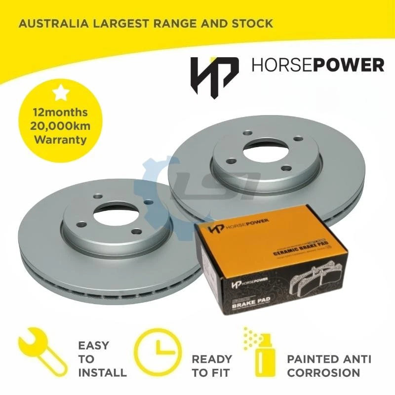 Front Brake Pads and Disc Rotors for Ford FIESTA WQ 2.0L XR4 2007-09