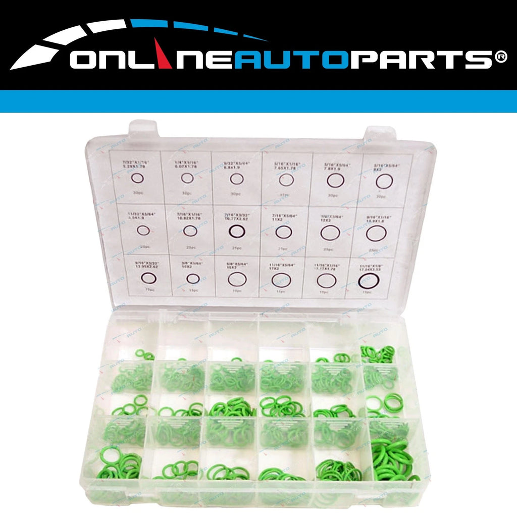 Air Conditioning O Ring Assortment Kit - 270 Piece Green Air Con 18 Sizes Oring