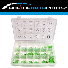 Air Conditioning O Ring Assortment Kit - 270 Piece Green Air Con 18 Sizes Oring