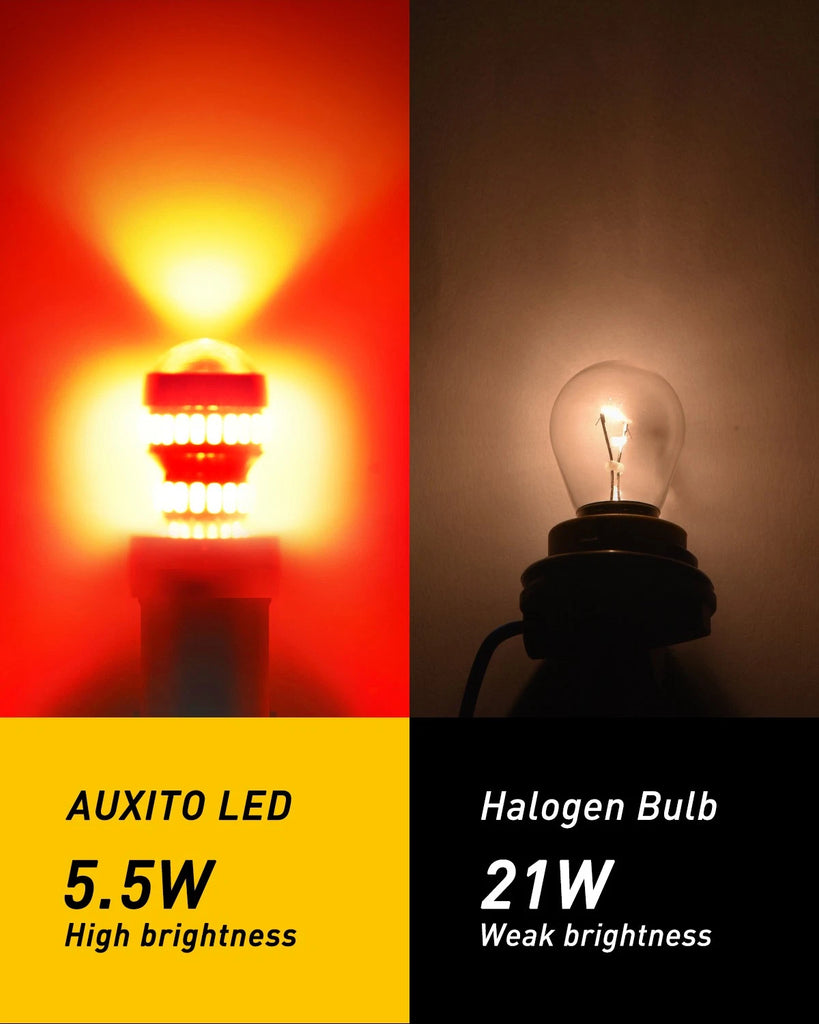 AUXITO 2x 1156 BA15S P21W Canbus LED Brake Stop Tail Bulb Globe Indicator 12V