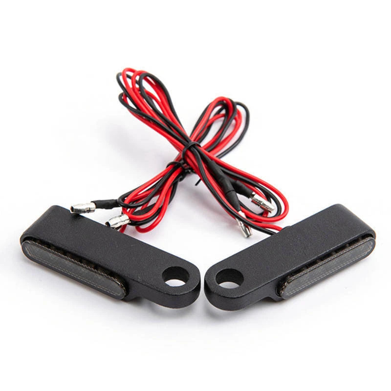 Motorcycle Handlebar Bar End 6 LED Turn Signal Indicators Light Black For Harley