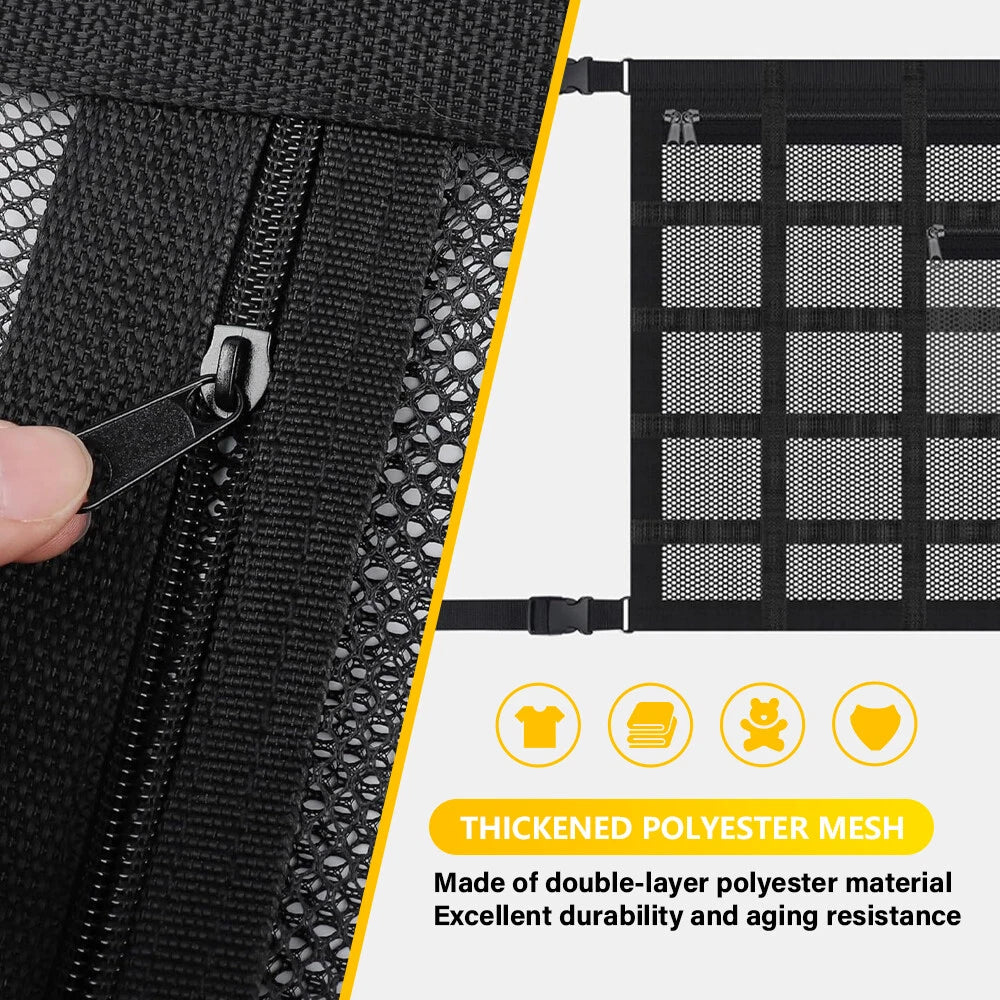 Universal Car Ceiling Storage Net Car Roof Cargo Net Mesh Storage Bag Campervan