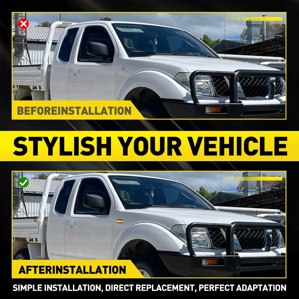 For Nissan Navara D40 350Z Qashqai Dynamic Side Marker Indicator Light 1 Pair A