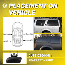 Load image into Gallery viewer, 2x REAR Outer LH+RH Door Handle For Nissan Pathfinder R51 2005-2013 Black/Chrome