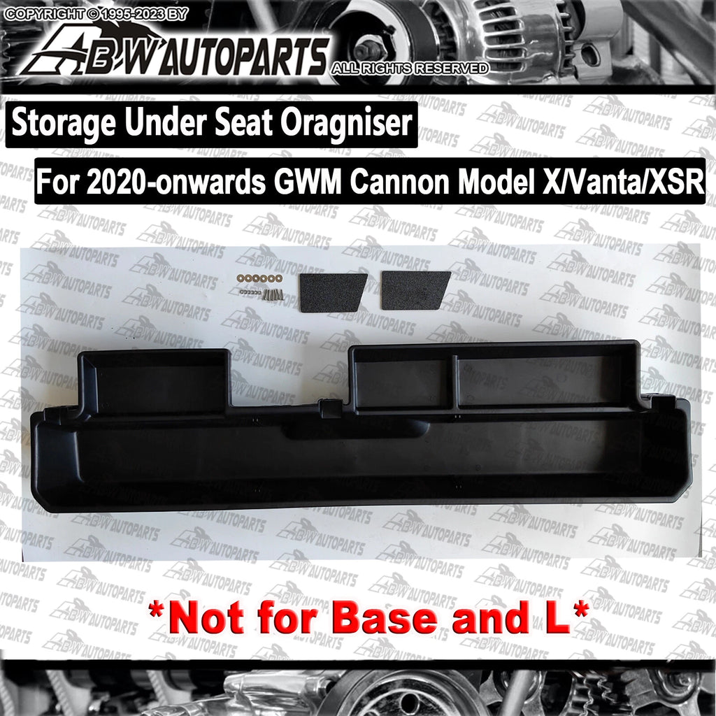 Fits GWM Cannon X/Vanta/XSR Model 2020-on Black Storage Under Seat Oragniser