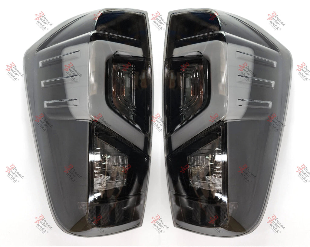 *LED* TAIL LIGHT REAR BACK LAMP (SMOKED) for NISSAN NAVARA D23 NP300 2015- PAIR