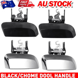 2x REAR Outer LH+RH Door Handle For Nissan Pathfinder R51 2005-2013 Black/Chrome