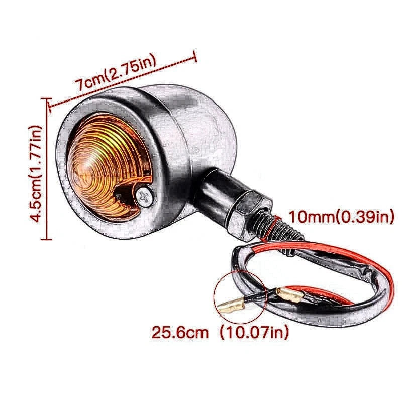 4 Black Motorcycle Turn Signal Light Indicator Lamp For Harley Chopper Bobber ST