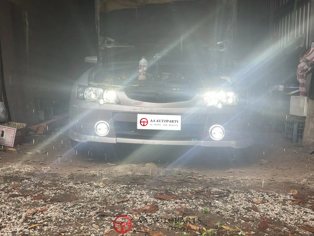 Black Headlights Pair + Full Set LED Globes For Holden Commodore VY SS SV6 SV8