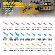 540/250PCS Heat Shrink Butt Wire Connectors Electrical Crimp Marine Terminal Kit