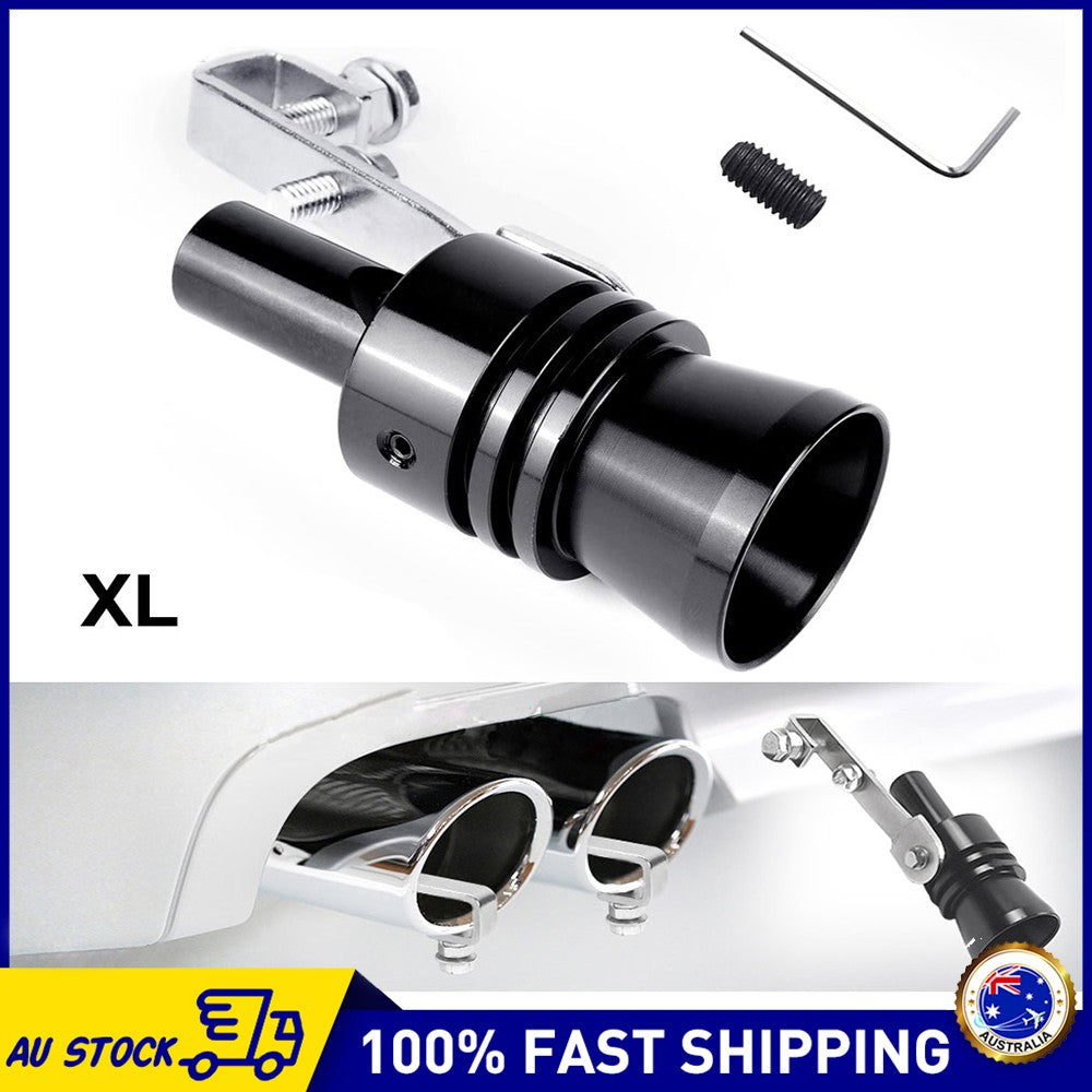 Car Turbo Black Muffler Exhaust Pipe Oversized Roar Maker Loud Whistle Sound XL