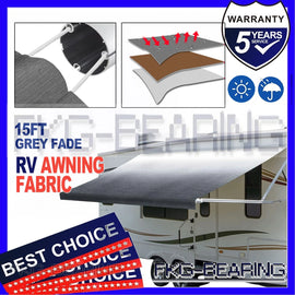 15Ft Awning Vinyl Replacement Fabric Gray Fade Suit Caravan Awning Brand New