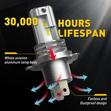 Load image into Gallery viewer, AUXITO H4 9003 HB2 Headlight Light Globe LED 60W High 6000K Low Beam Bulb White