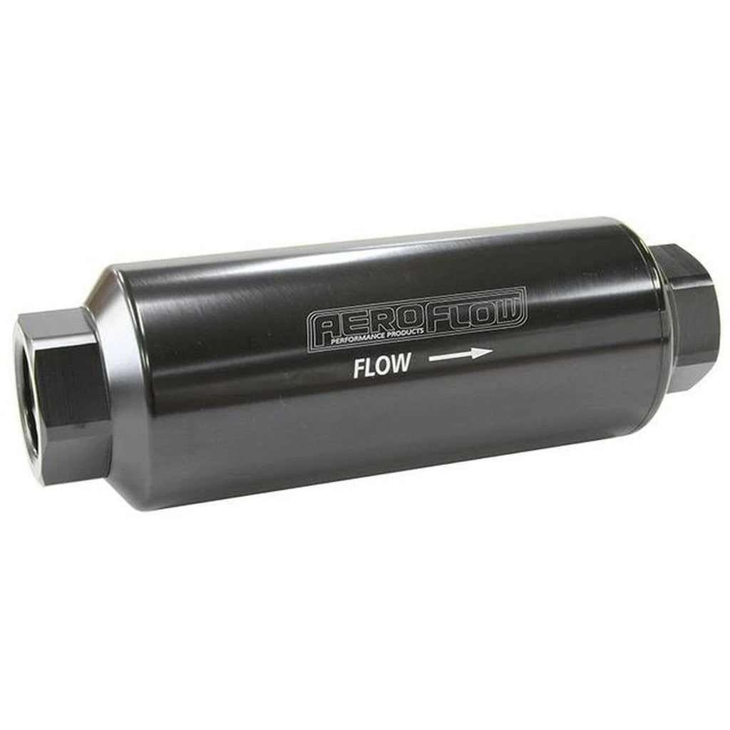 Aeroflow AF66-2043BLK-10 Pro Filter 10 Micron Black Female -12 ORB 2.4"x7"