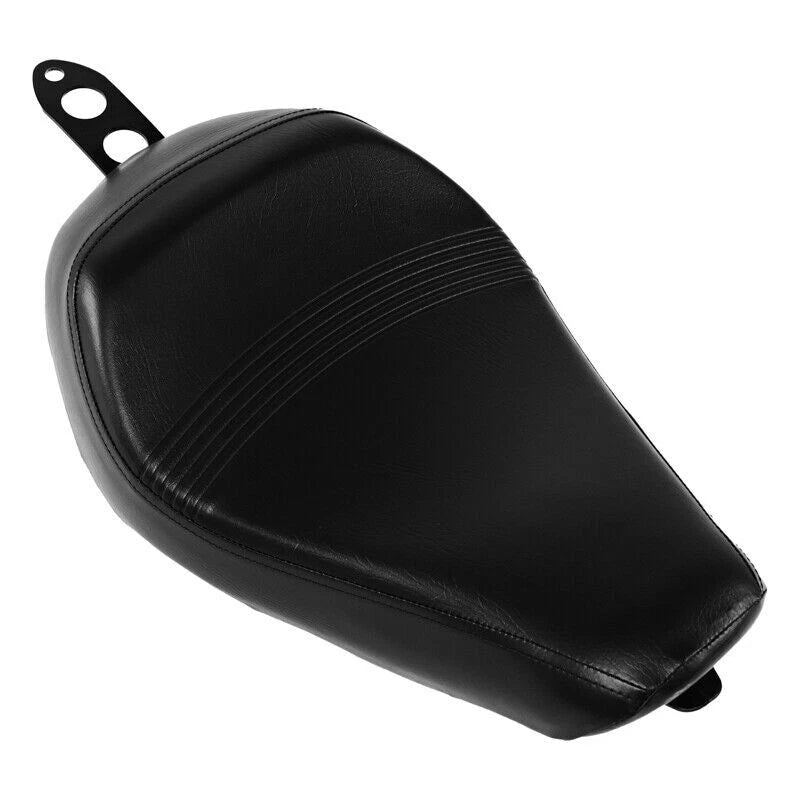 Black Leather Driver Solo Seat Cushion For Harley Sportster XL 1200 883 48 16-20