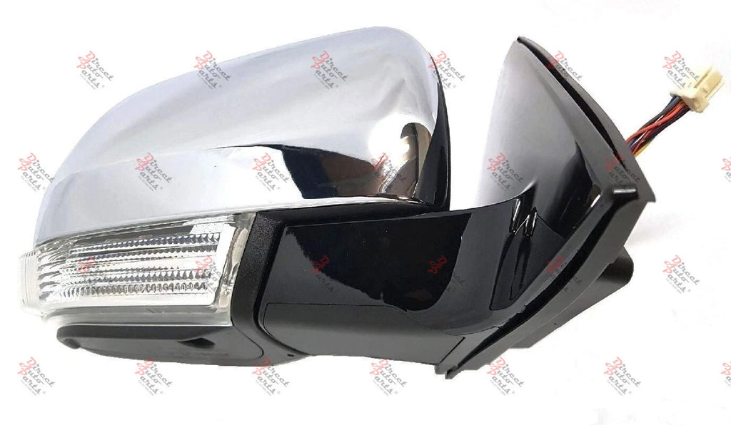 *NEW* DOOR MIRROR (LED PUDDLE FOLD CHROME) for MITSUBISHI PAJERO 2006-2020 RIGHT