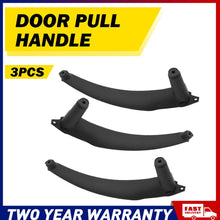 Load image into Gallery viewer, RH/LH Black Inner Inside Door Handle Pull Trim Cover 3PCS For BMW E70 E71 X5 X6