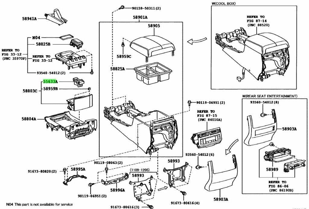 GENUINE Toyota LandCruiser 100 Series Centre Console Cup Holder Insert Divider
