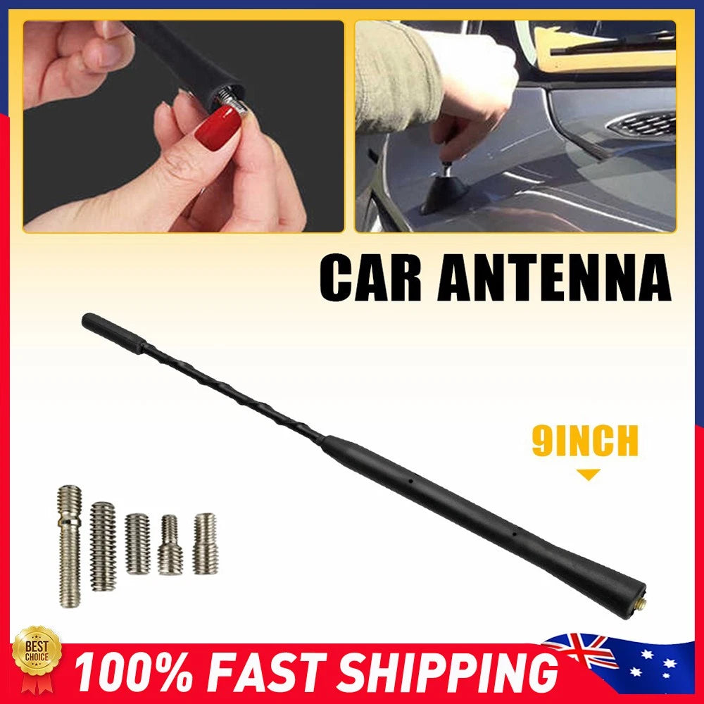For Suzuki Swift 9" inch Auto Antenna Replace AM/FM Mast Radio Aerial 23cm Black