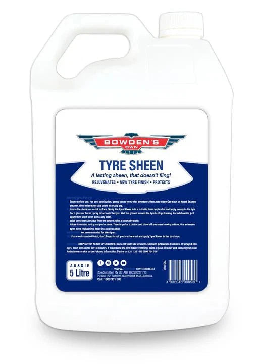 Bowden's Own Tyre Sheen Lasting Tyre Shine 5L